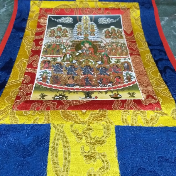 Tranh Thangka Madala Tổ Liên Hoa Sinh Padmasambvaha_35x20cm